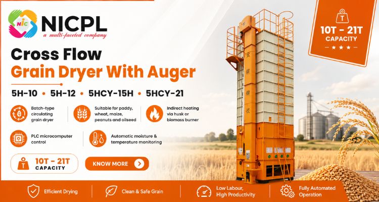 Grain dryers for paddy, maize and wheat