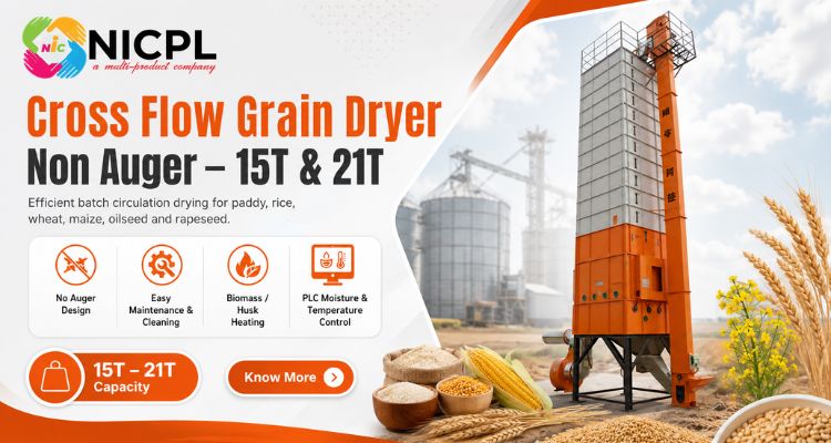 Grain dryers for paddy, maize and wheat