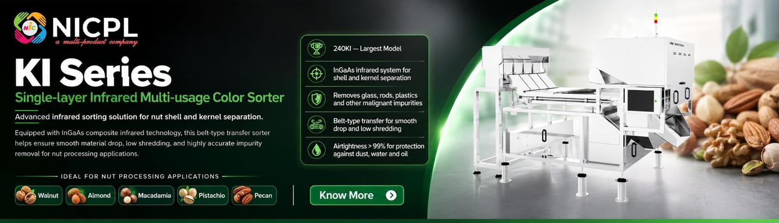Meyer color sorter machines — authorized dealer India