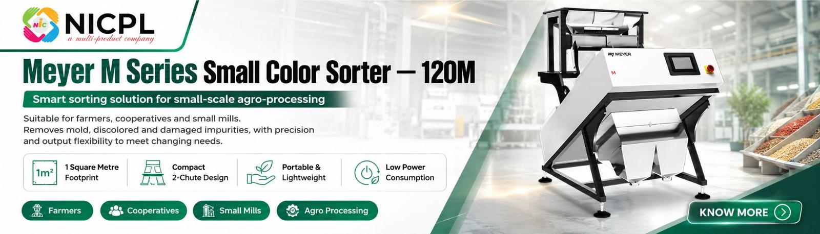 Meyer color sorter machines — authorized dealer India