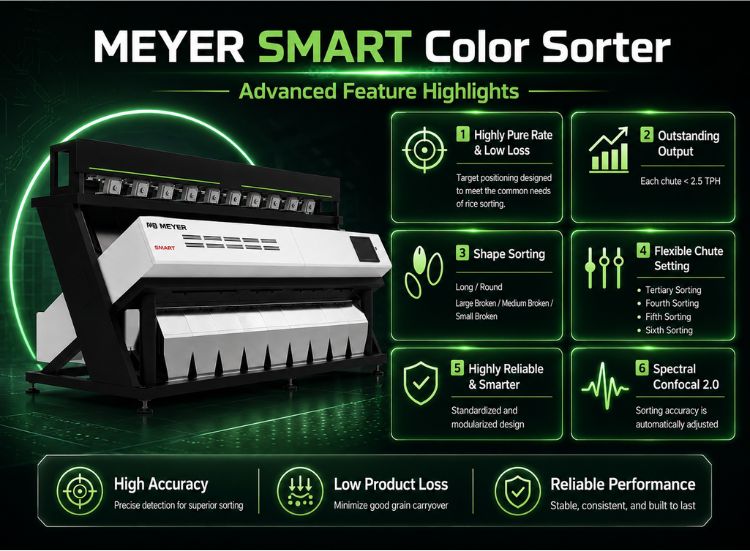 Features highlights of smart color sorter
