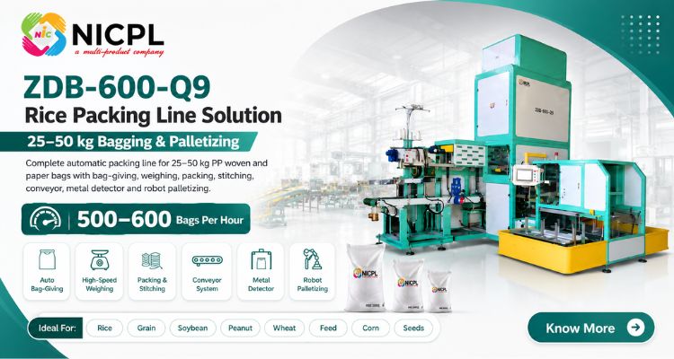 Rice and grain packing machines