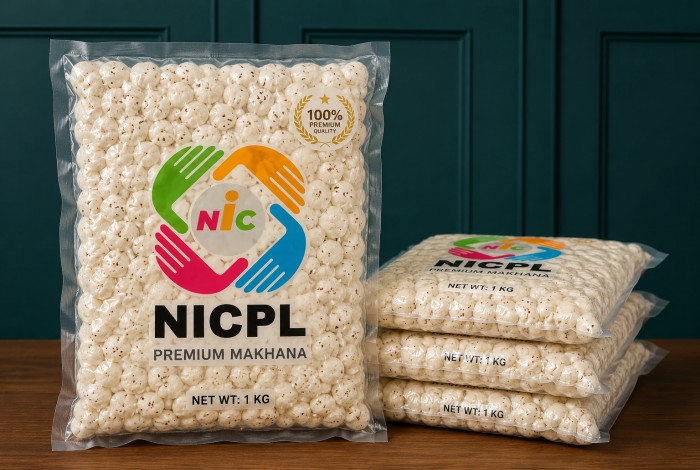 Makhana  vacuum-pack after packing