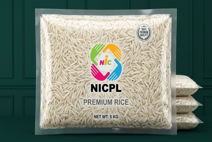 Rice vacuum-pack after packing