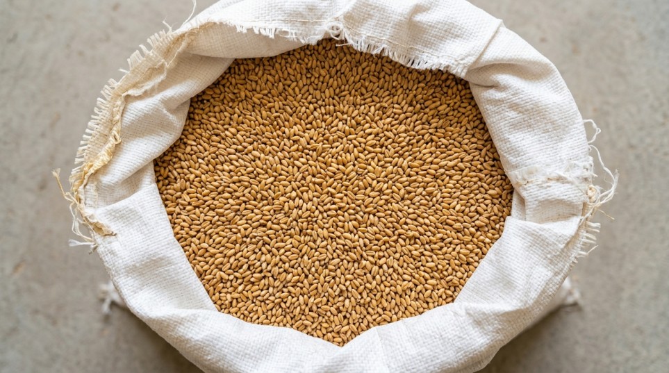 Wheat before packing